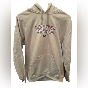 Nike Beige Hoodie with Hearts